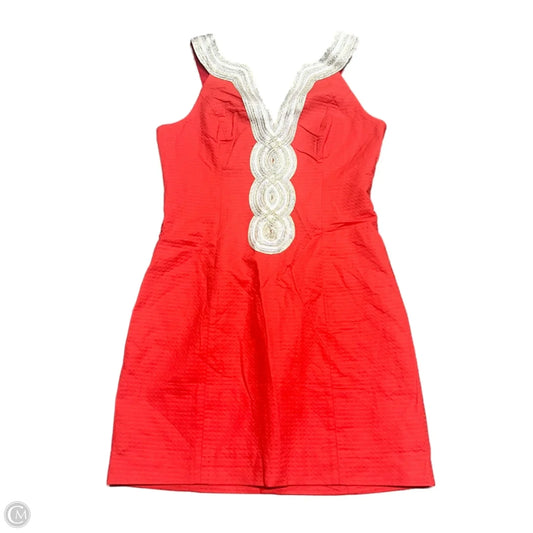 Dress Designer By Lilly Pulitzer In Gold & Orange, Size: S
