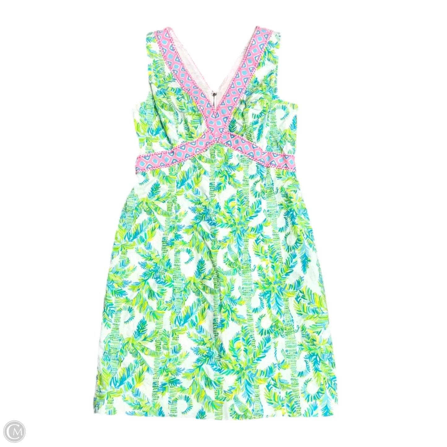 Dress Designer By Lilly Pulitzer In Green & Pink, Size: S