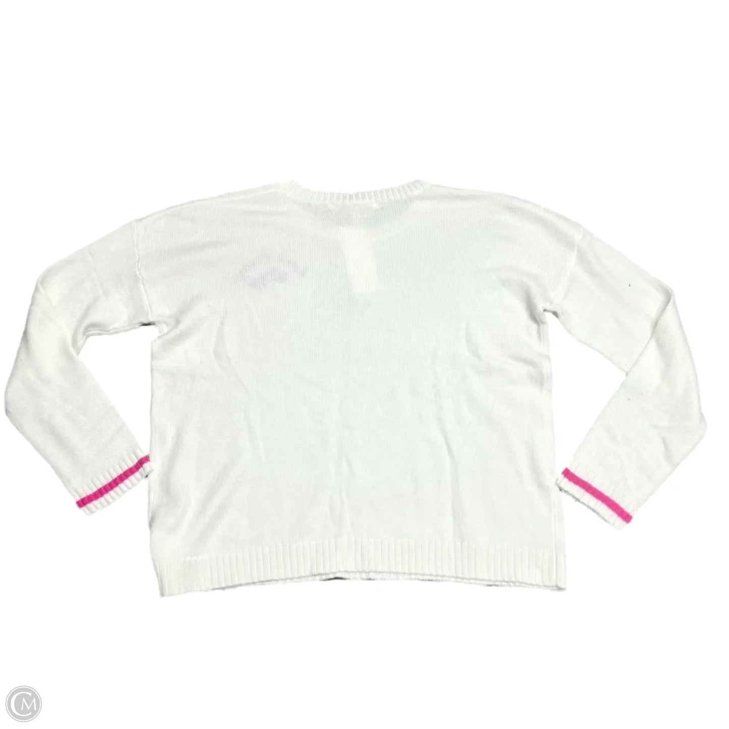 Sweater Designer By Lilly Pulitzer In Cream & Pink, Size: M