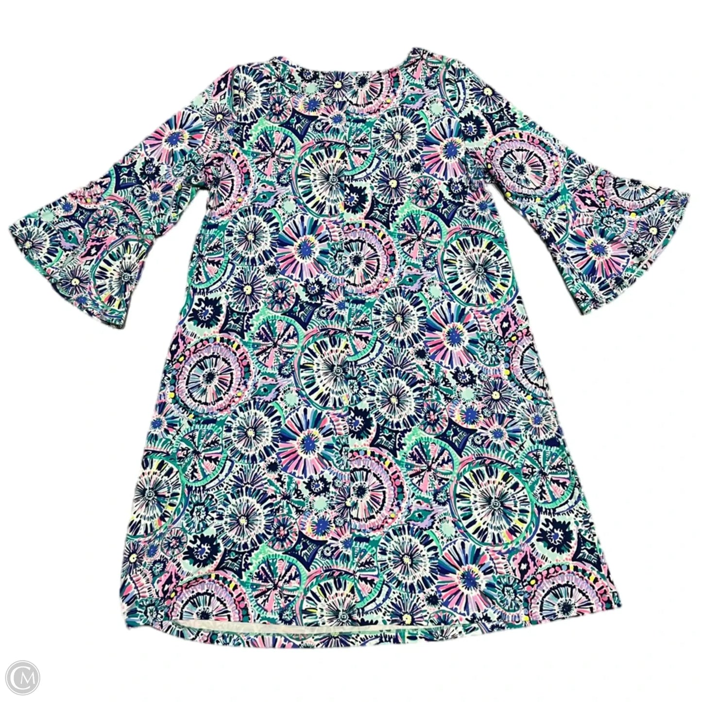 Dress Designer By Lilly Pulitzer In Blue & Green, Size: L