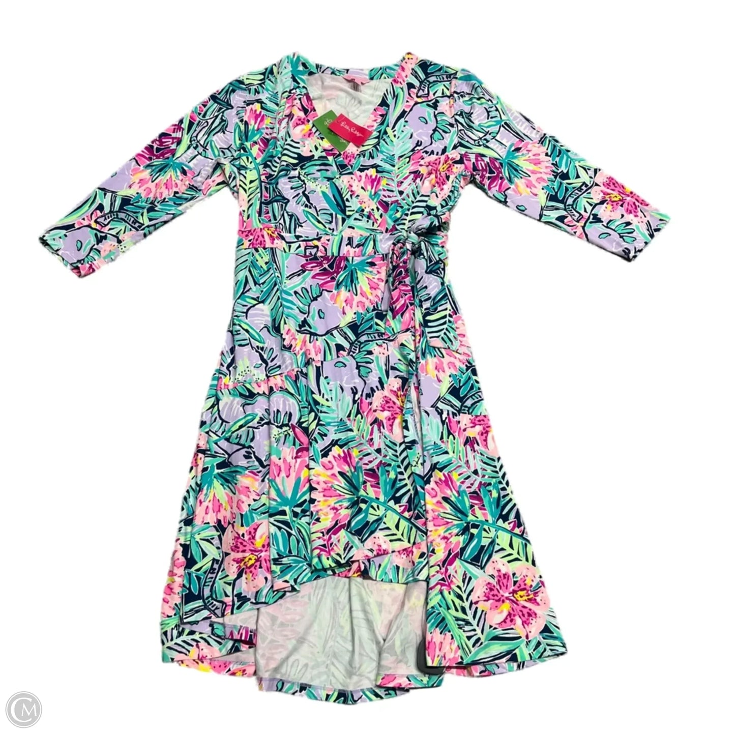 Dress Designer By Lilly Pulitzer In Blue & Pink, Size: Xl