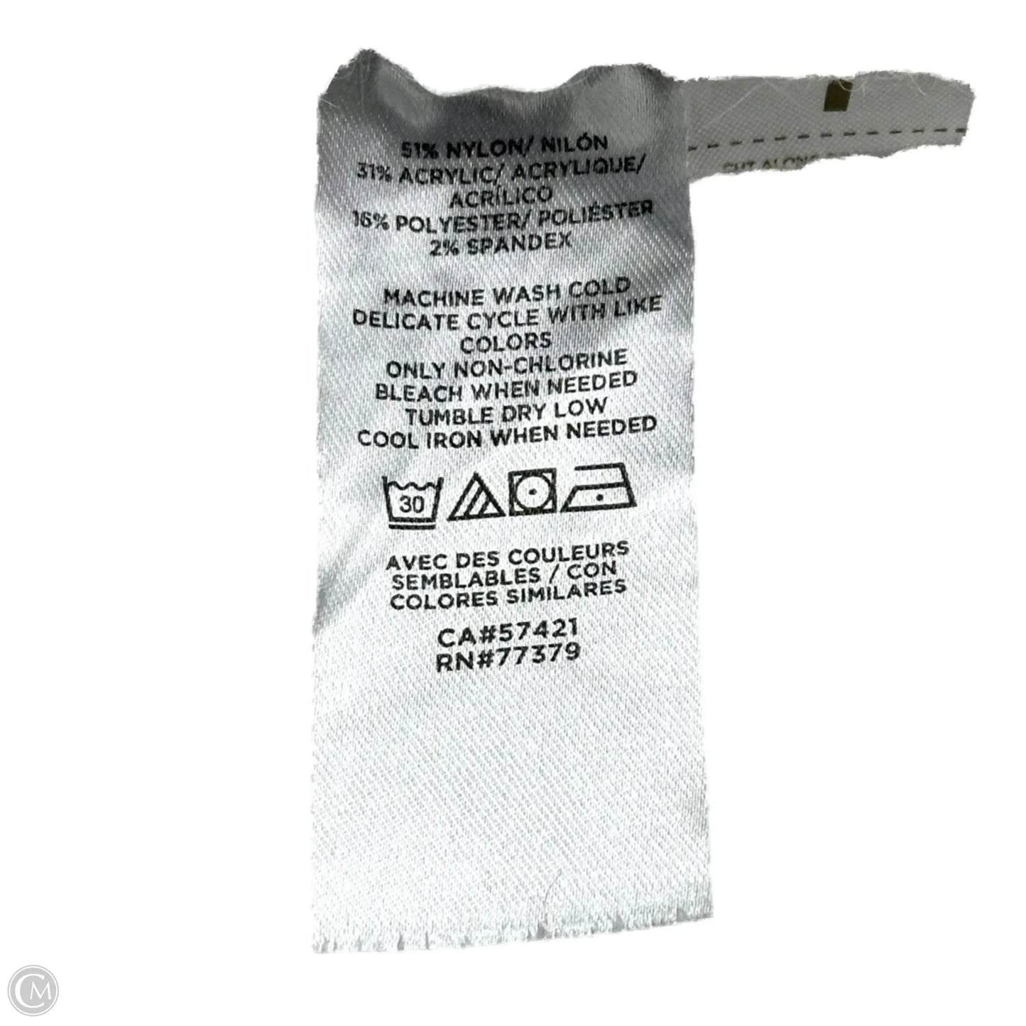 Sweater Cardigan By Ann Taylor In Grey & White, Size: M