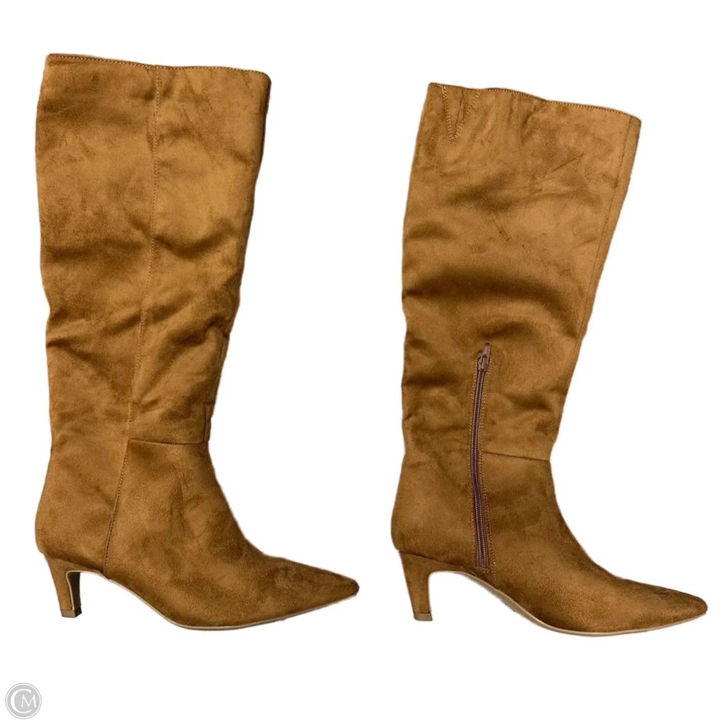 Boots Knee Heels By Universal Thread In Tan, Size: 10