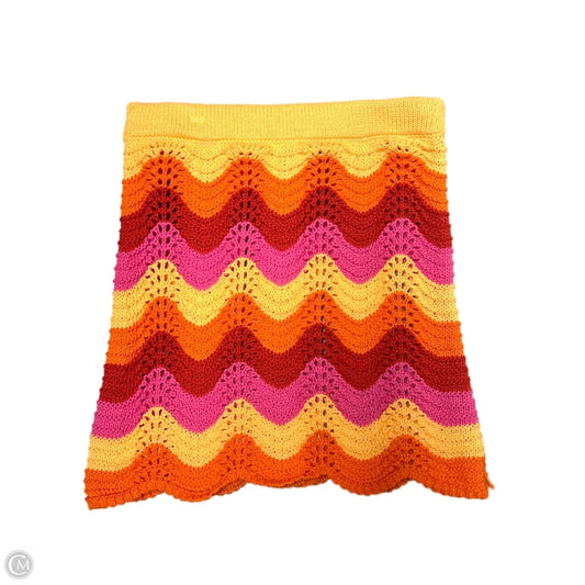 Skirt Mini & Short By Mng In Orange & Pink, Size: 8