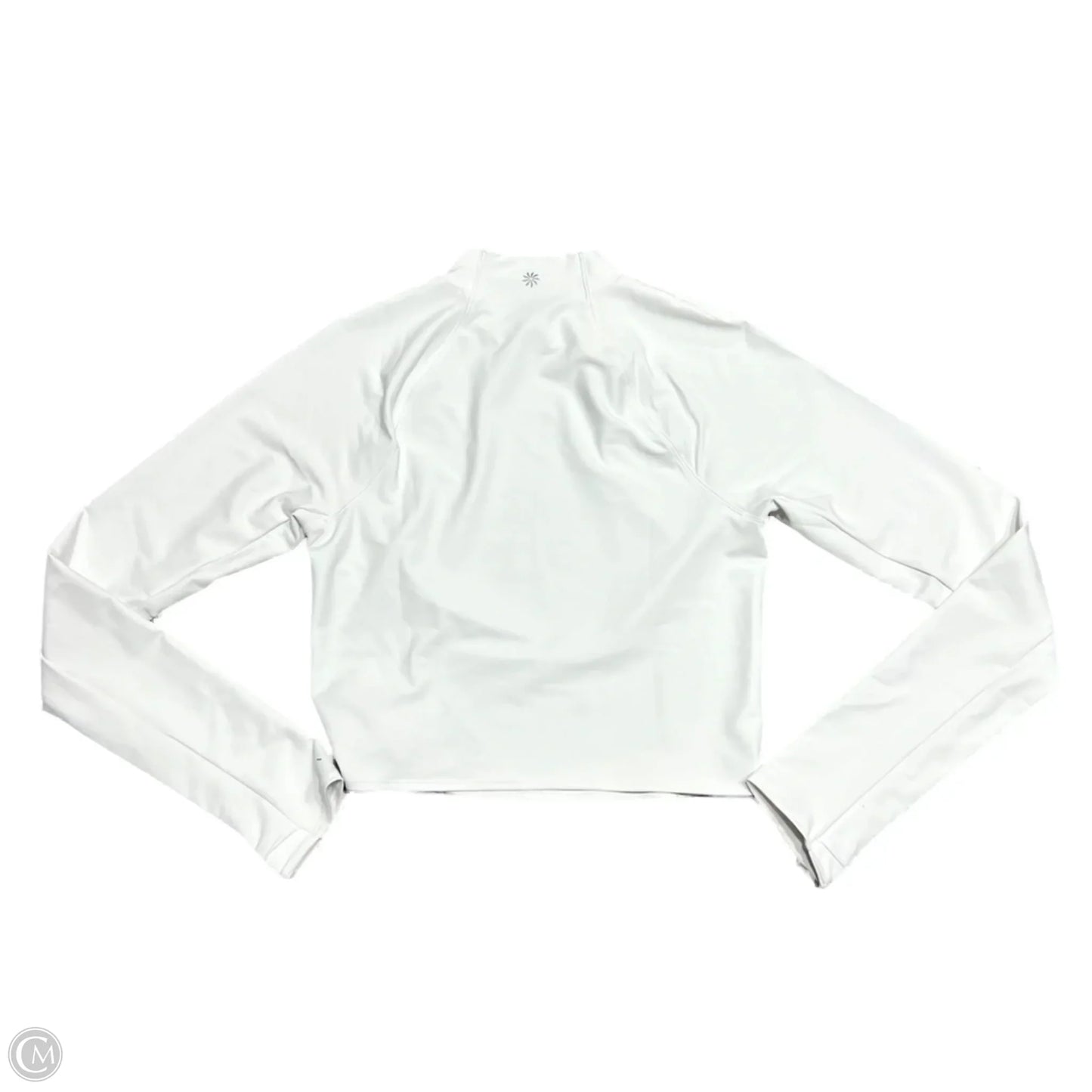 Athletic Top Long Sleeve Collar By Athleta In White, Size: M