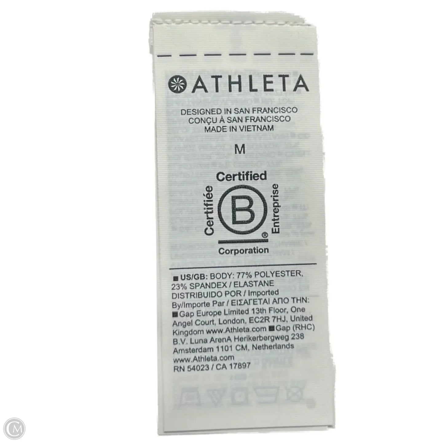 Athletic Top Long Sleeve Collar By Athleta In White, Size: M