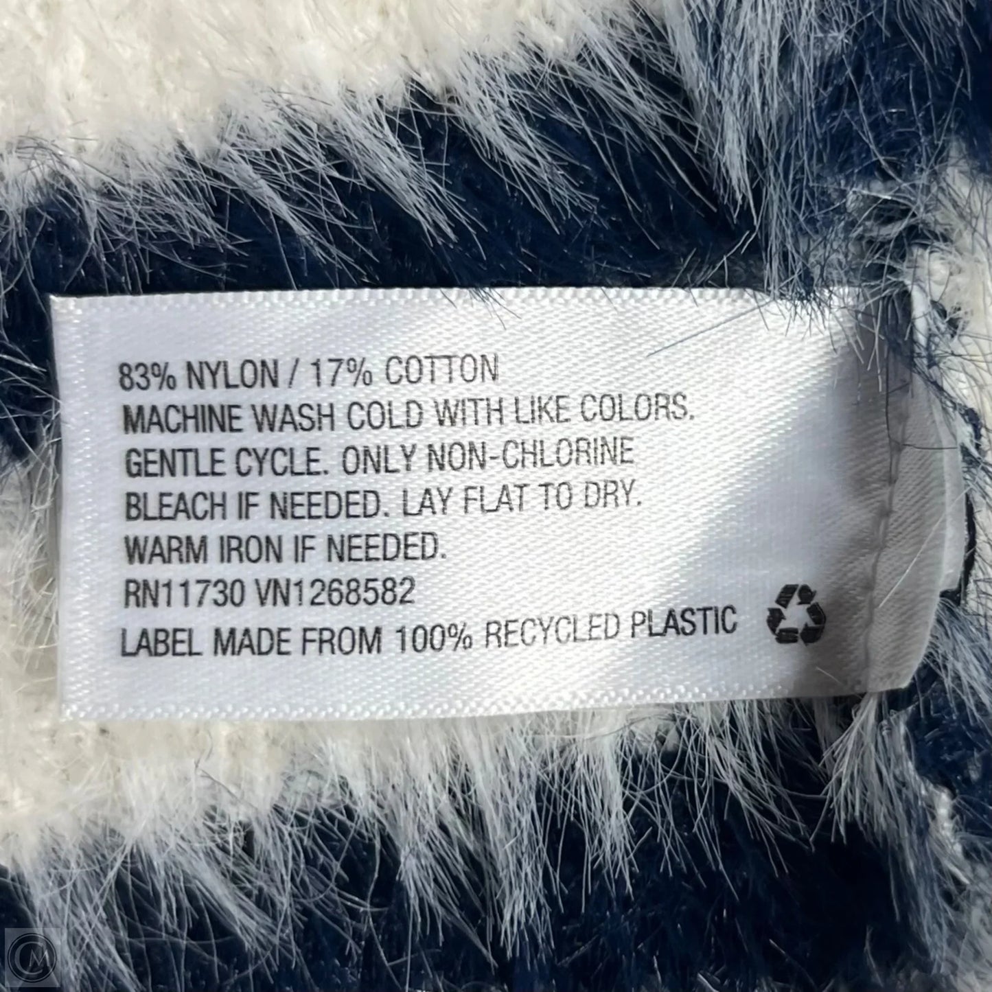 Sweater By La Ligne In Blue & Cream, Size: 3x