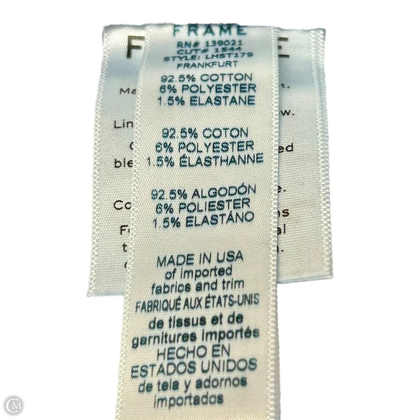 Jeans Straight By Frame In Blue Denim, Size: 2