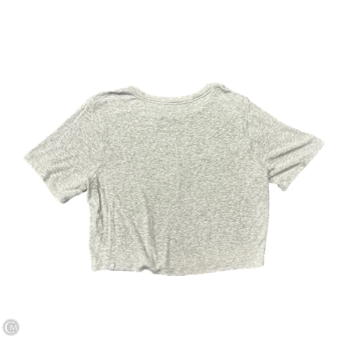 Athletic Top Short Sleeve By Lululemon In Grey, Size: L