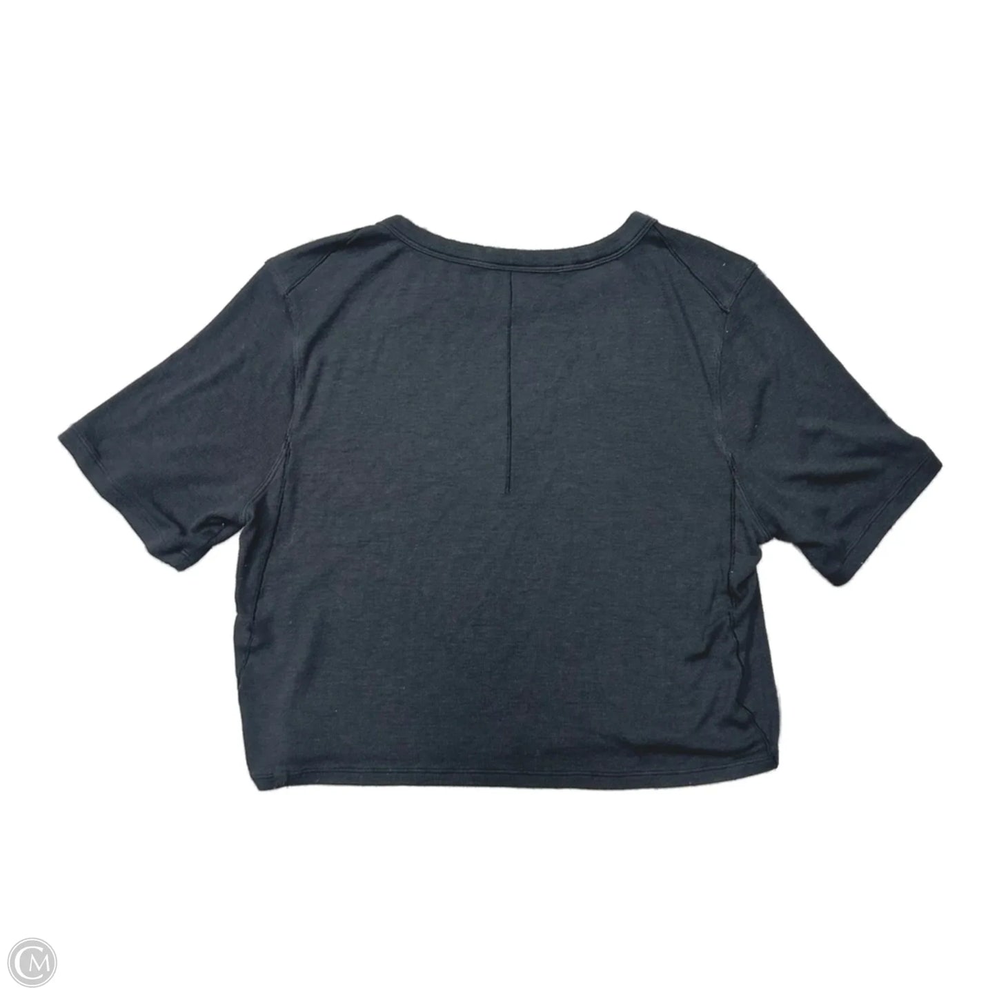 Athletic Top Short Sleeve By Lululemon In Black, Size: L