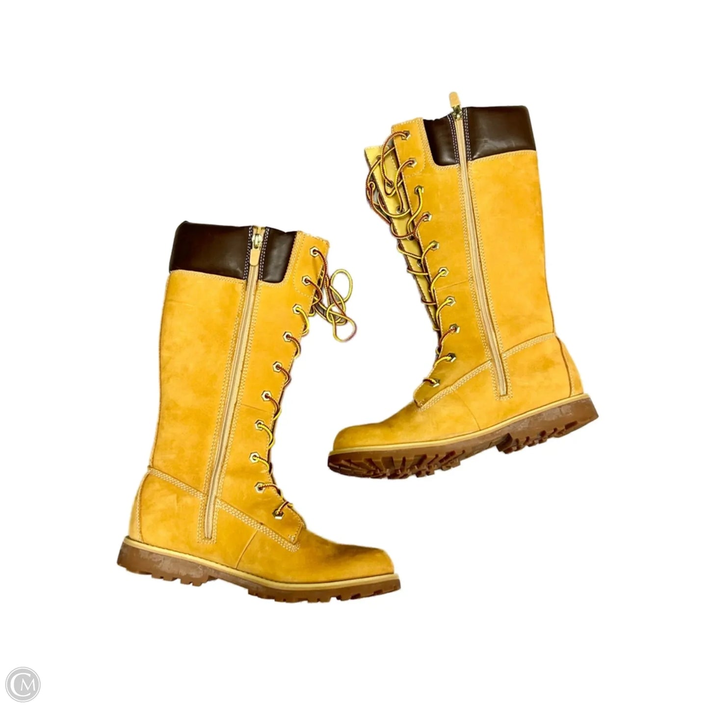 Boots Knee Heels By Timberland In Tan, Size: 5
