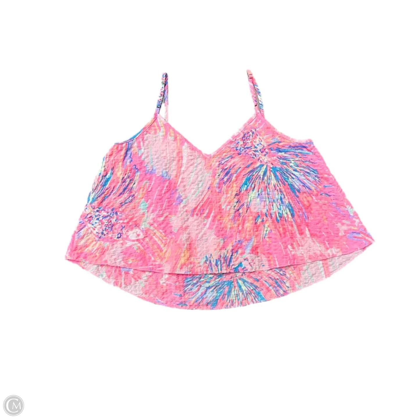Top Sleeveless Designer By Lilly Pulitzer In Blue & Pink, Size: S