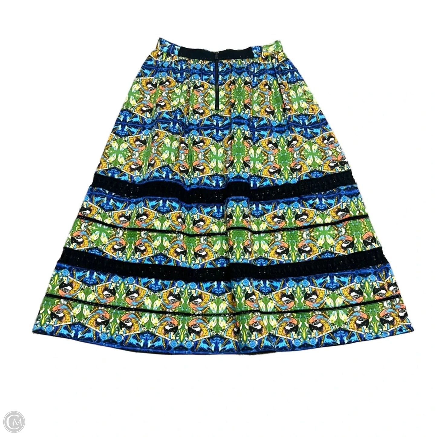 Skirt Midi By Sam Edelman In Blue & Green, Size: 0