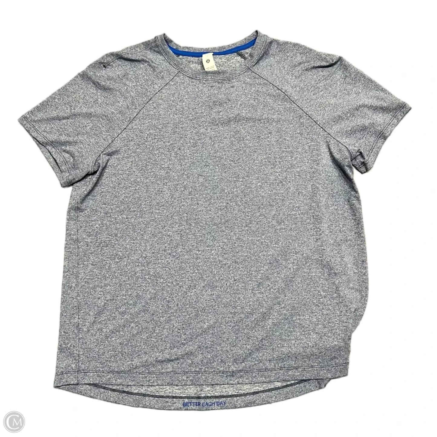 Athletic Top Short Sleeve By Lululemon In Blue, Size: M