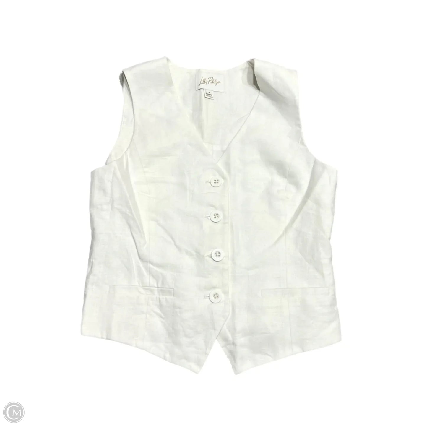 Vest Designer By Lilly Pulitzer In Cream, Size: S