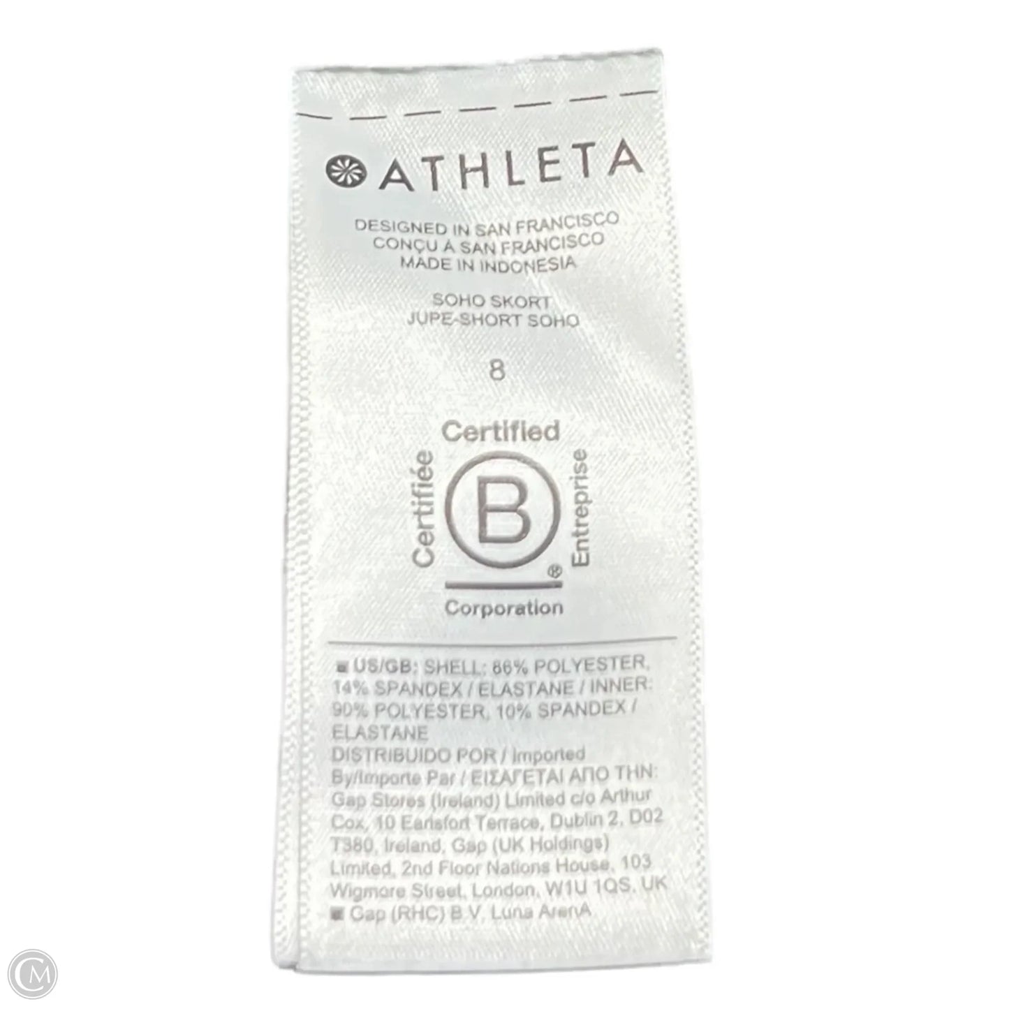 Athletic Skort By Athleta In Black, Size: 8