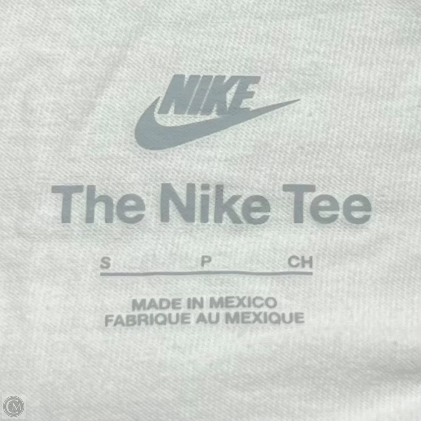 Athletic Top Short Sleeve By Nike In White, Size: S