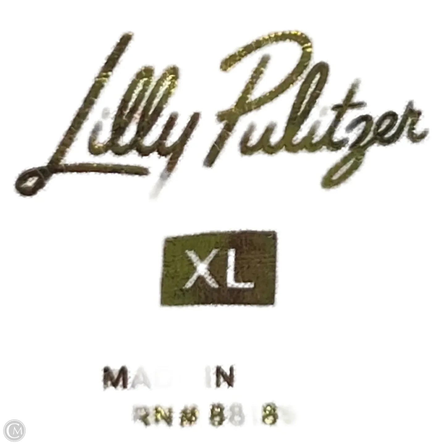 Dress Designer By Lilly Pulitzer In Orange & White, Size: Xl