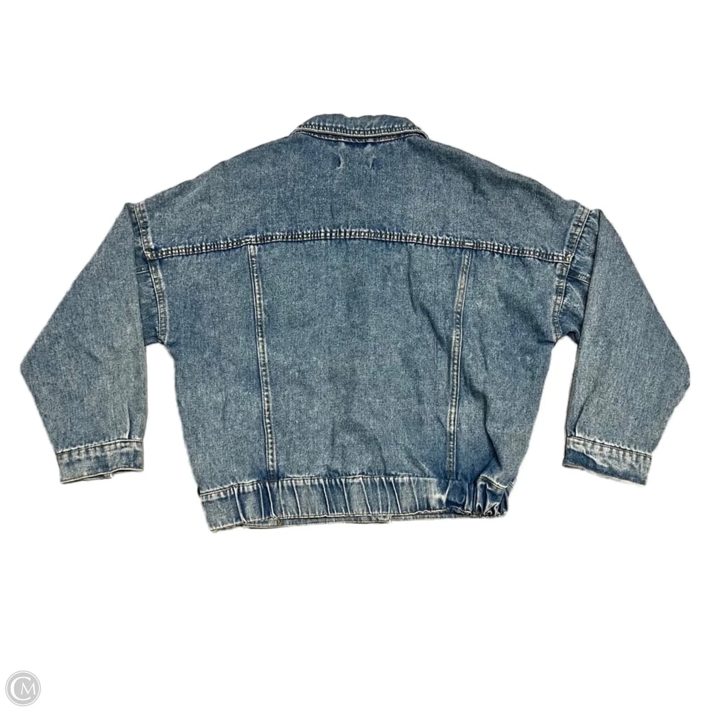Jacket Denim By Cavalini In Blue Denim, Size: S