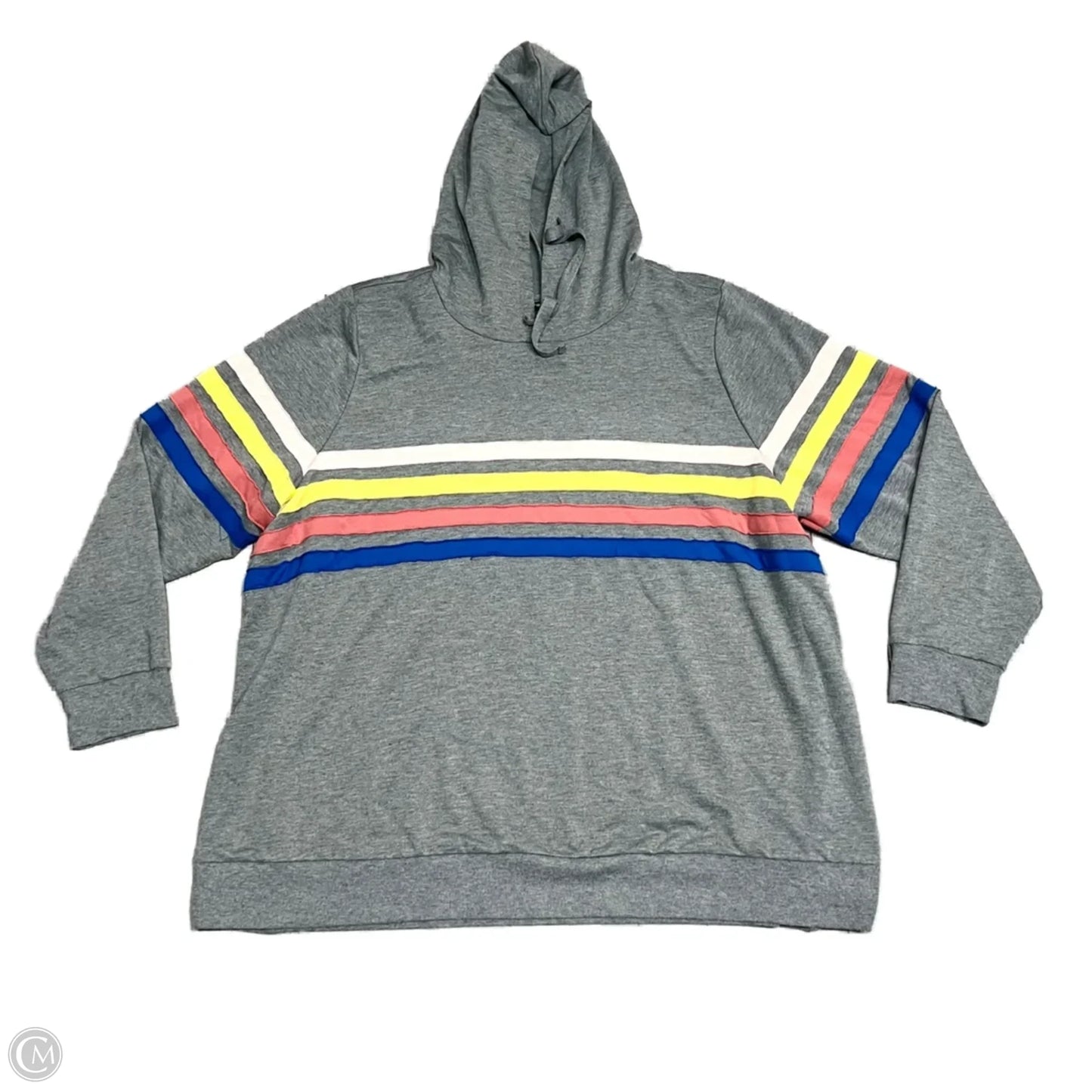 Sweatshirt Hoodie By Torrid In Grey & Pink, Size: 3x