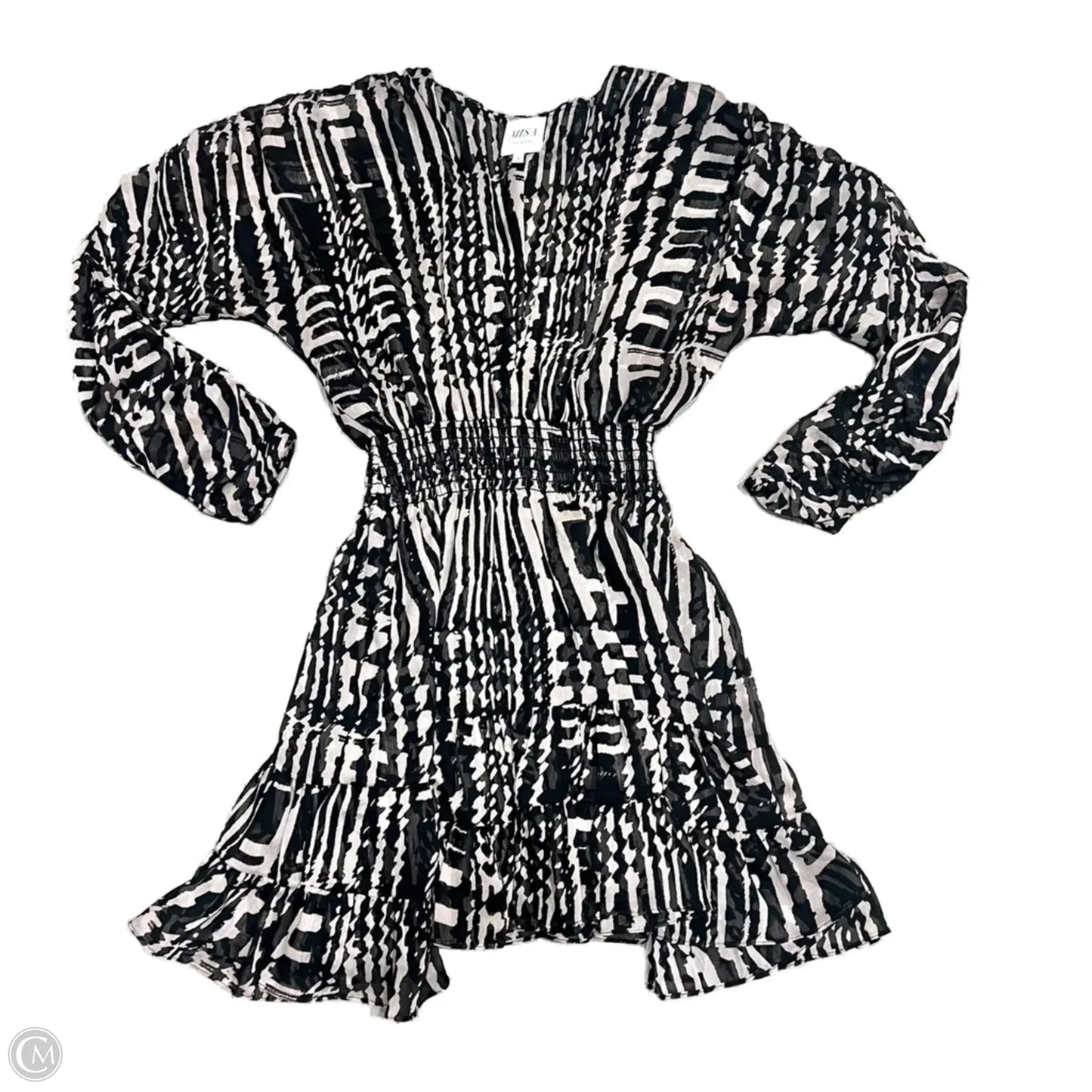 Dress Designer By Misa In Black & Pink, Size: S