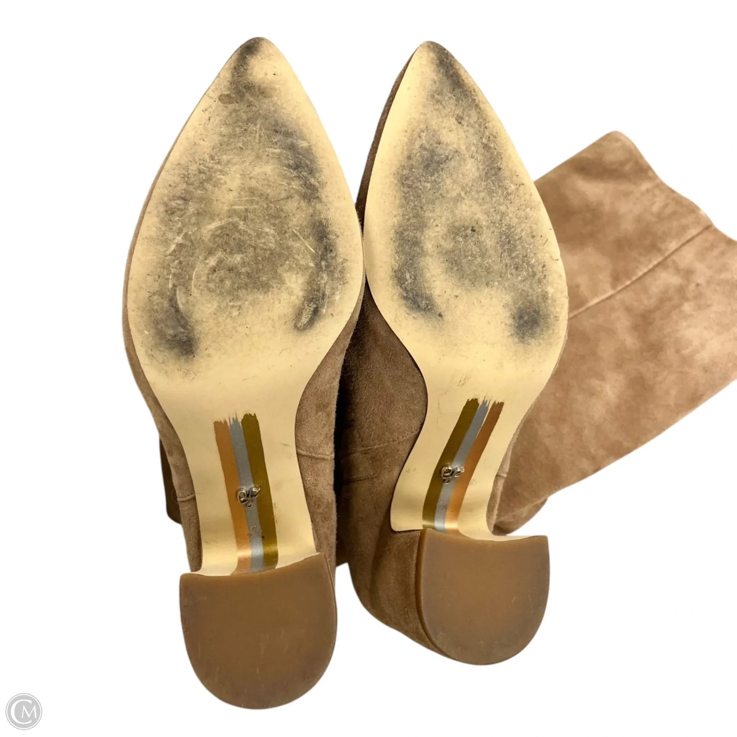 Boots Knee Heels By Sam Edelman In Tan, Size: 7.5