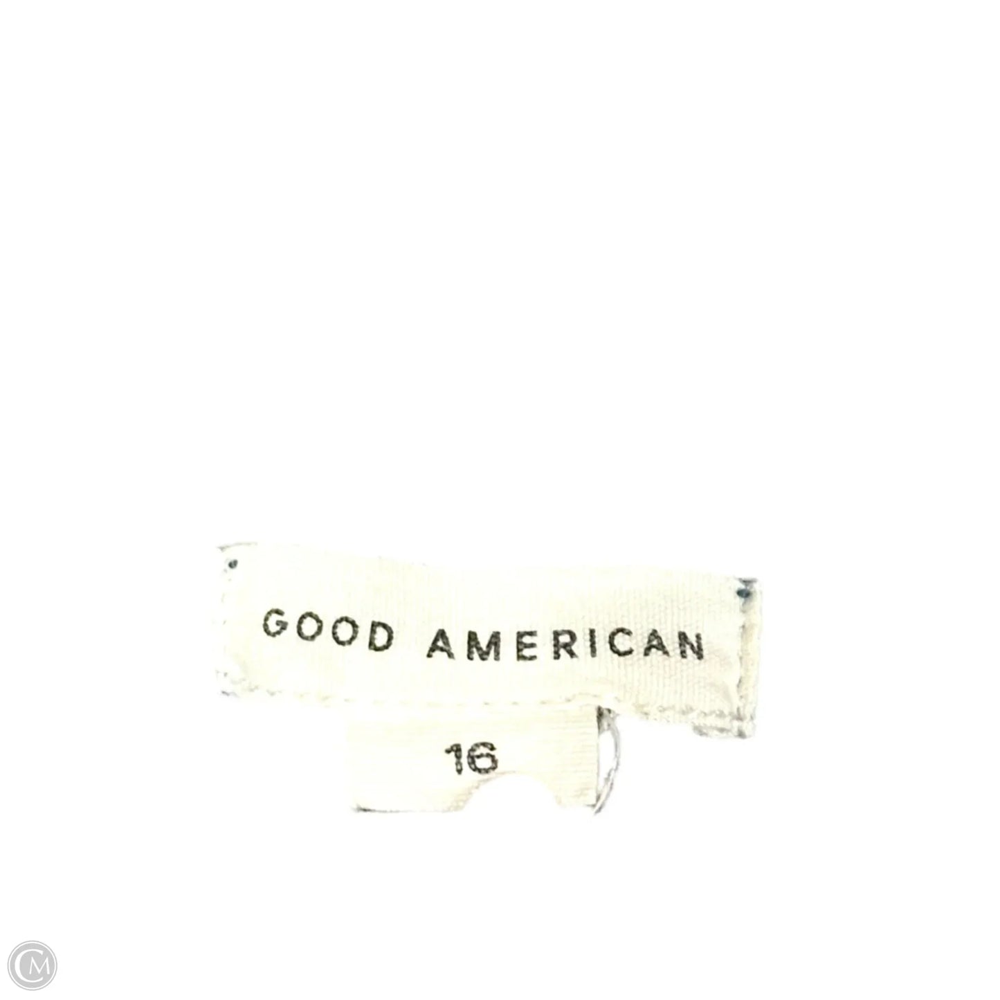 Jeans Straight By Good American In Blue Denim, Size: 16