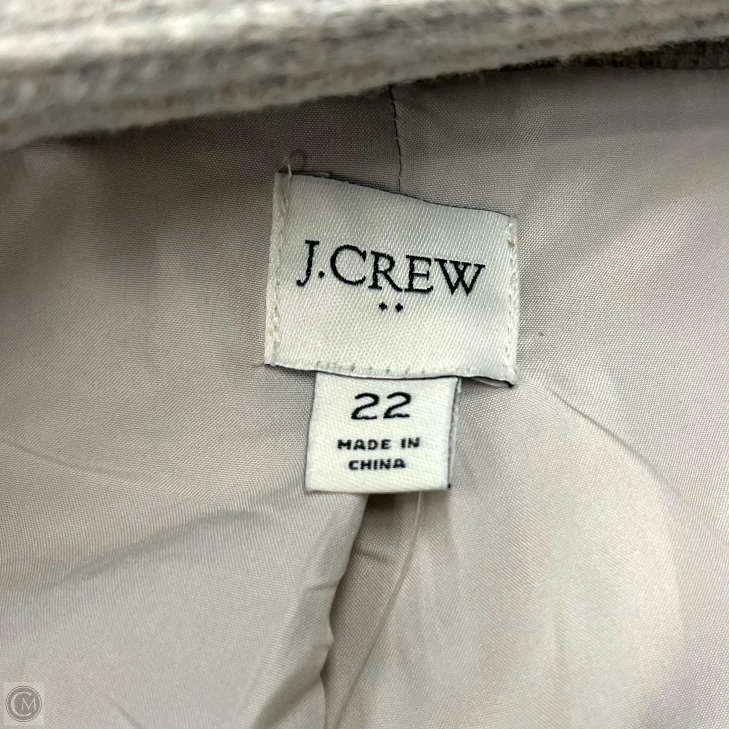 Coat Peacoat By J. Crew In Grey, Size: 3x
