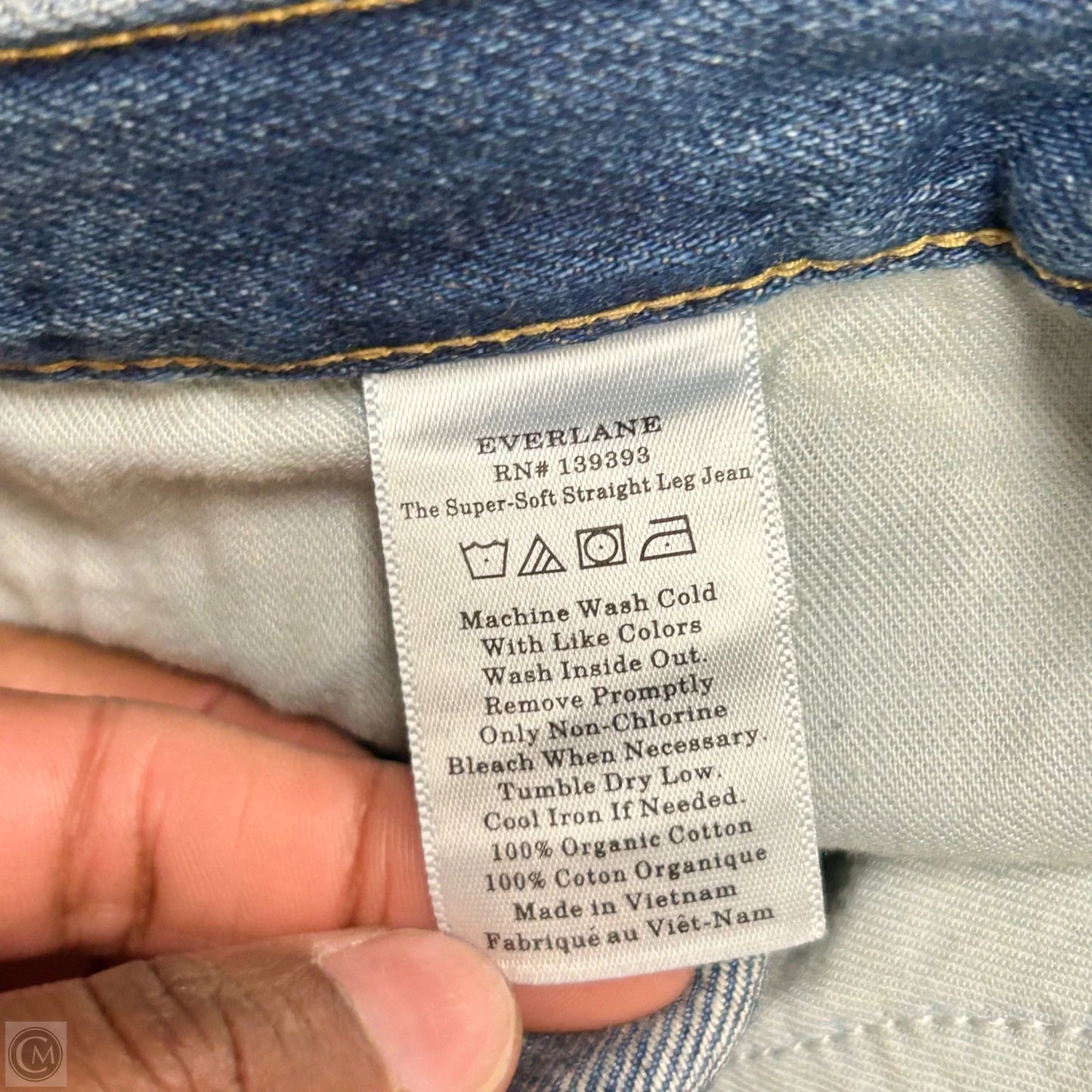 Jeans Straight By Everlane In Blue Denim, Size: 2