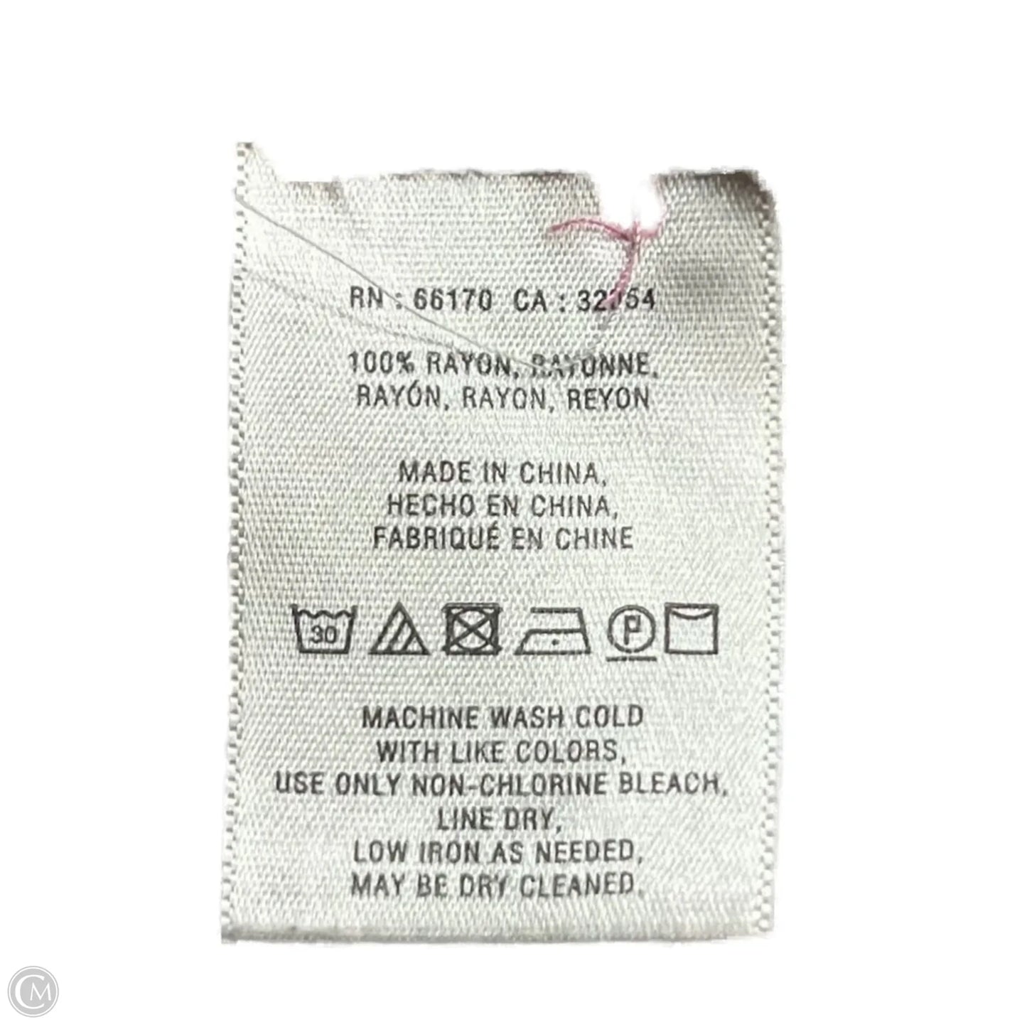 Top Long Sleeve By Maeve In Cream & Pink, Size: S