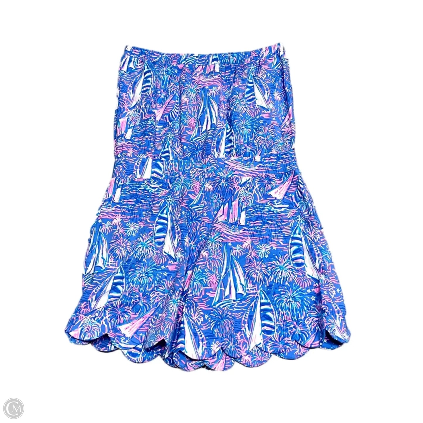 Romper Designer By Lilly Pulitzer In Blue & Pink, Size: M