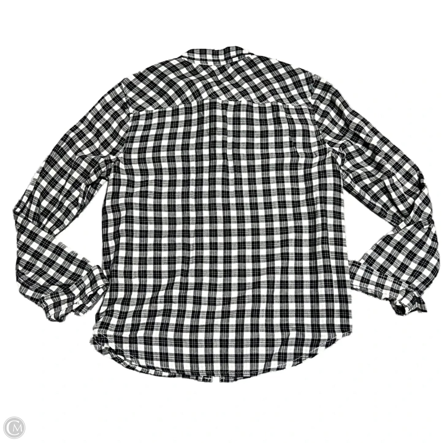 Top Long Sleeve By Paige In Plaid Pattern, Size: M