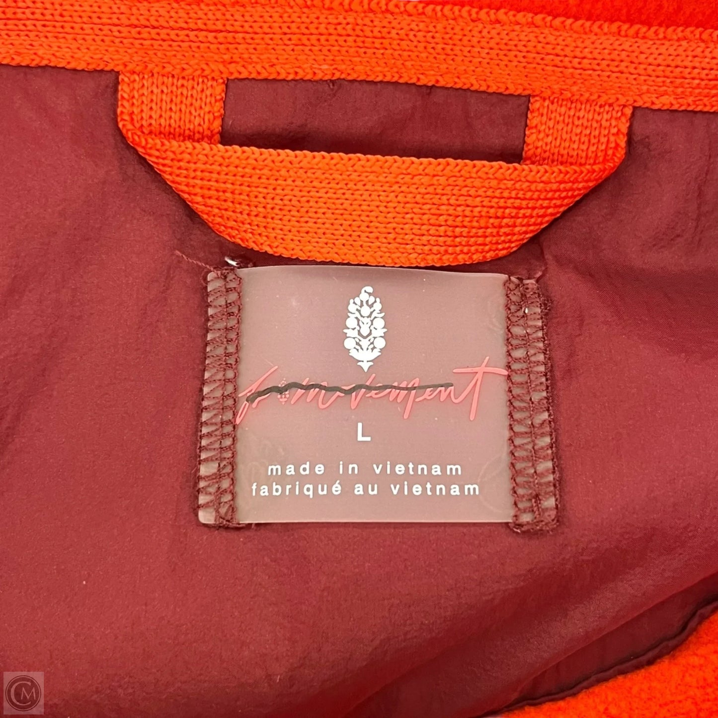 Sweatshirt Collar By Free People In Orange, Size: L