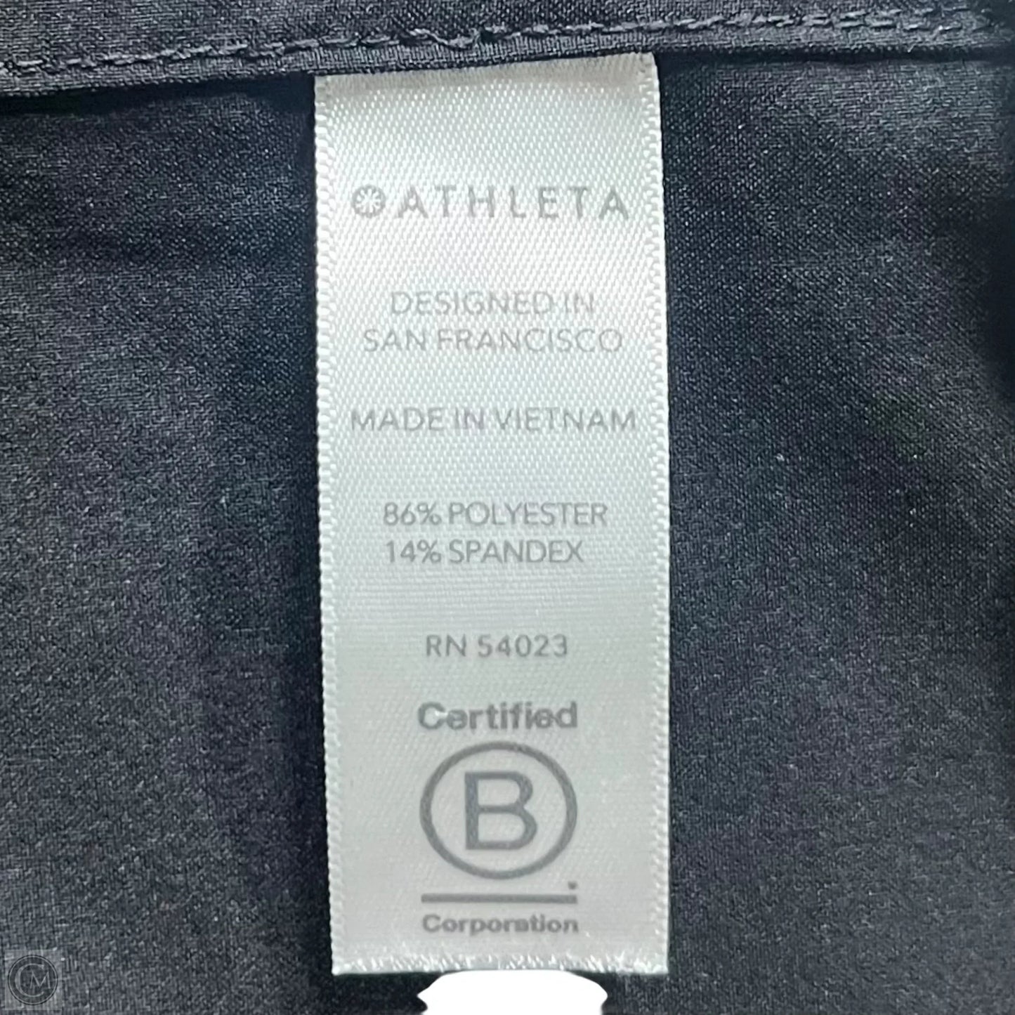 Athletic Top Short Sleeve By Athleta In Black, Size: S