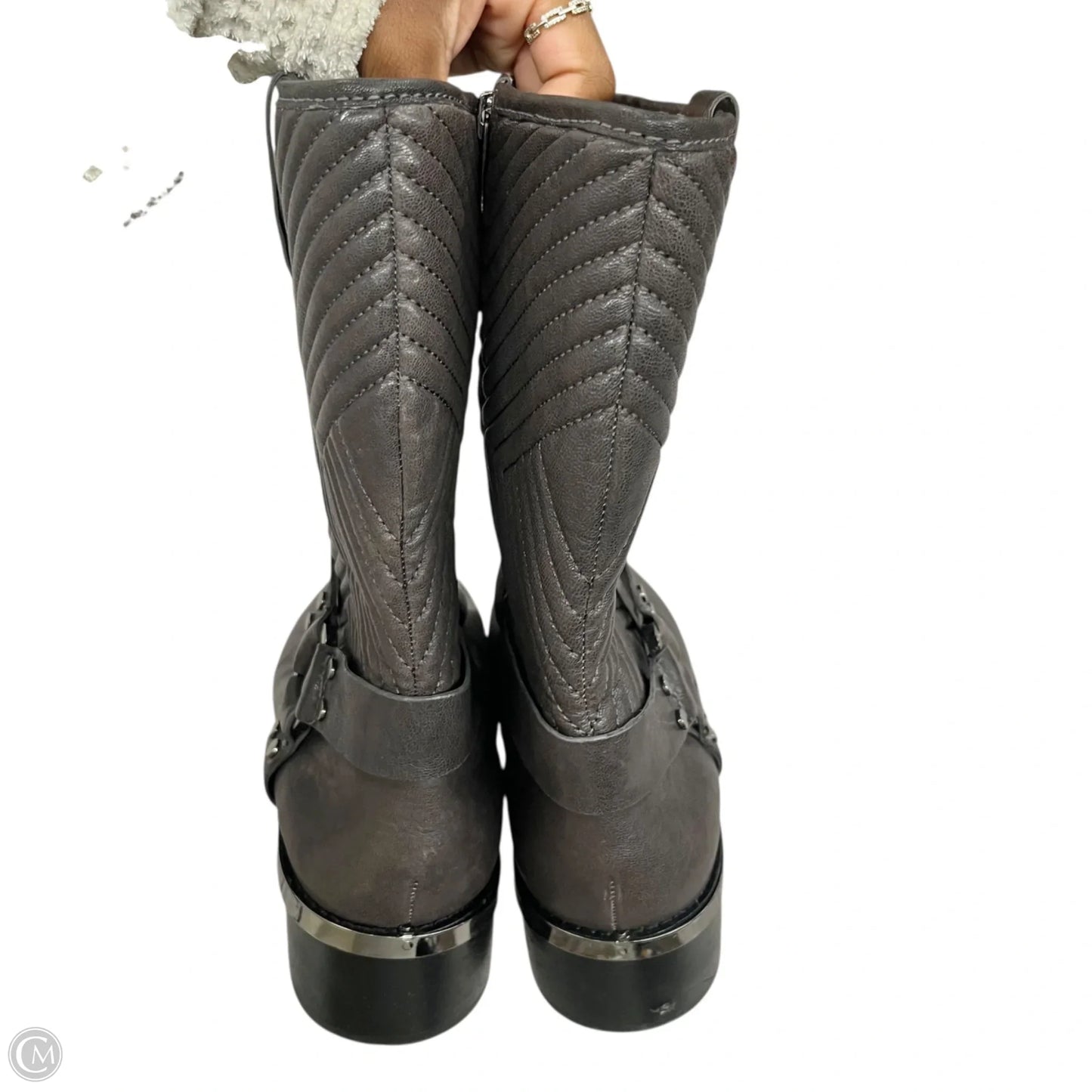 Boots Ankle Heels By Vince Camuto In Grey, Size: 10