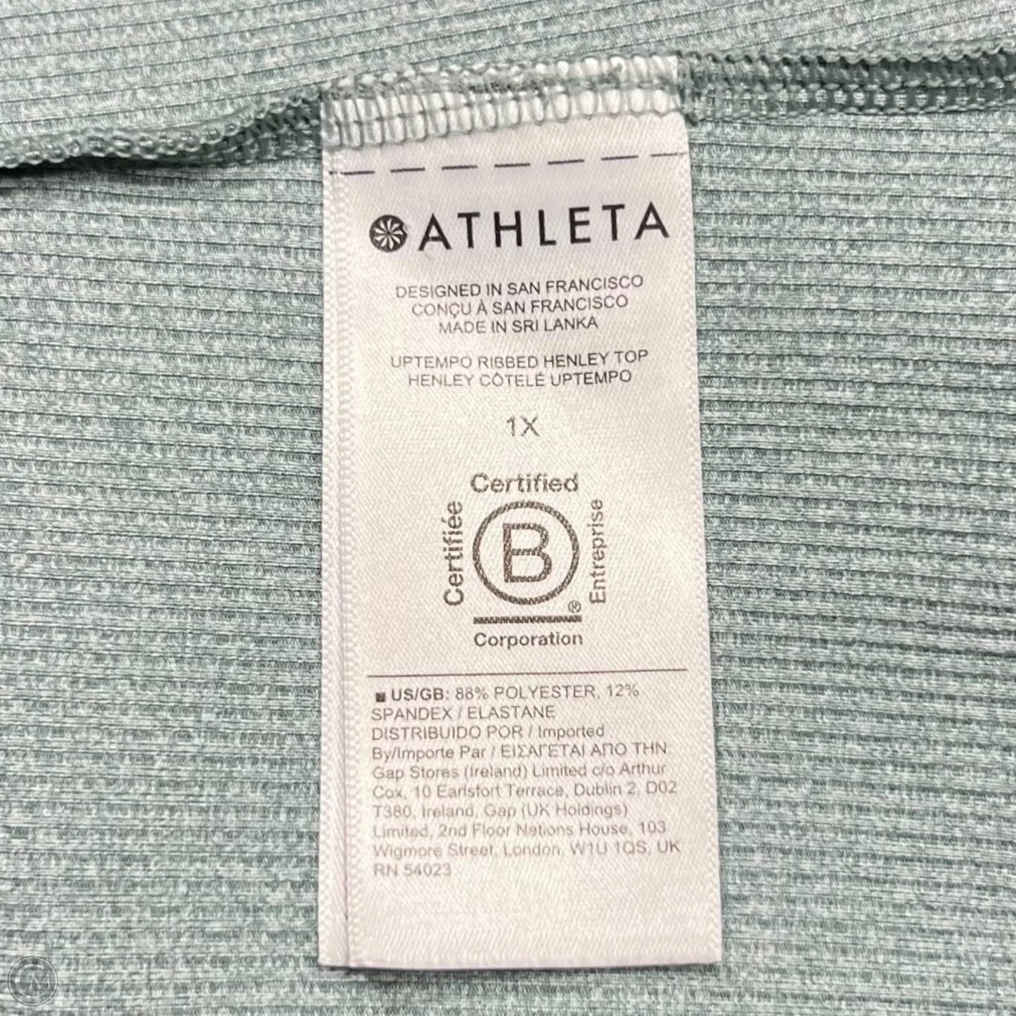 Top Long Sleeve By Athleta In Green, Size: 1x