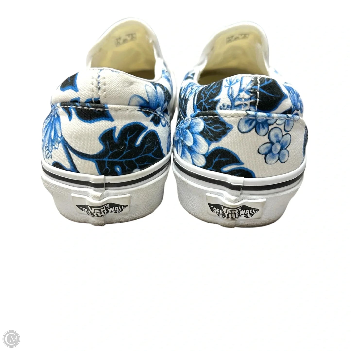 Shoes Flats By Vans In Blue & White, Size: 8.5