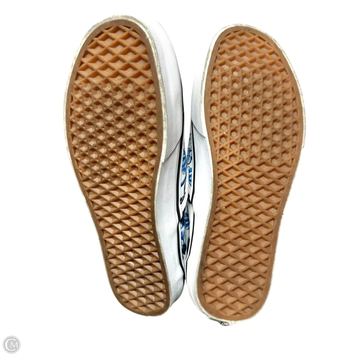 Shoes Flats By Vans In Blue & White, Size: 8.5