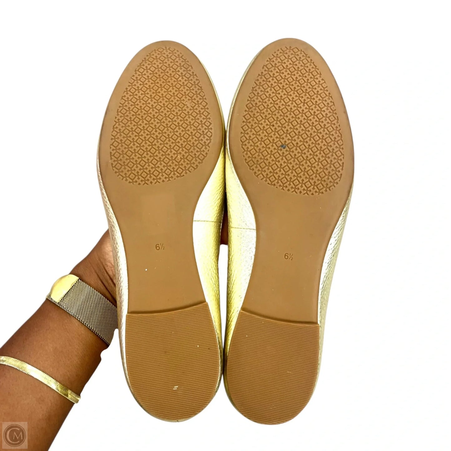 Shoes Designer By Tory Burch In Gold, Size: 6.5