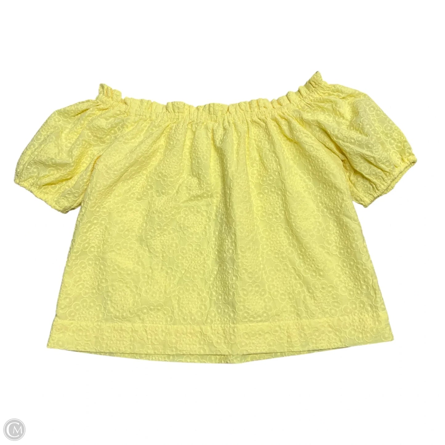 Top Short Sleeve Designer By Lilly Pulitzer In Yellow, Size: Xl