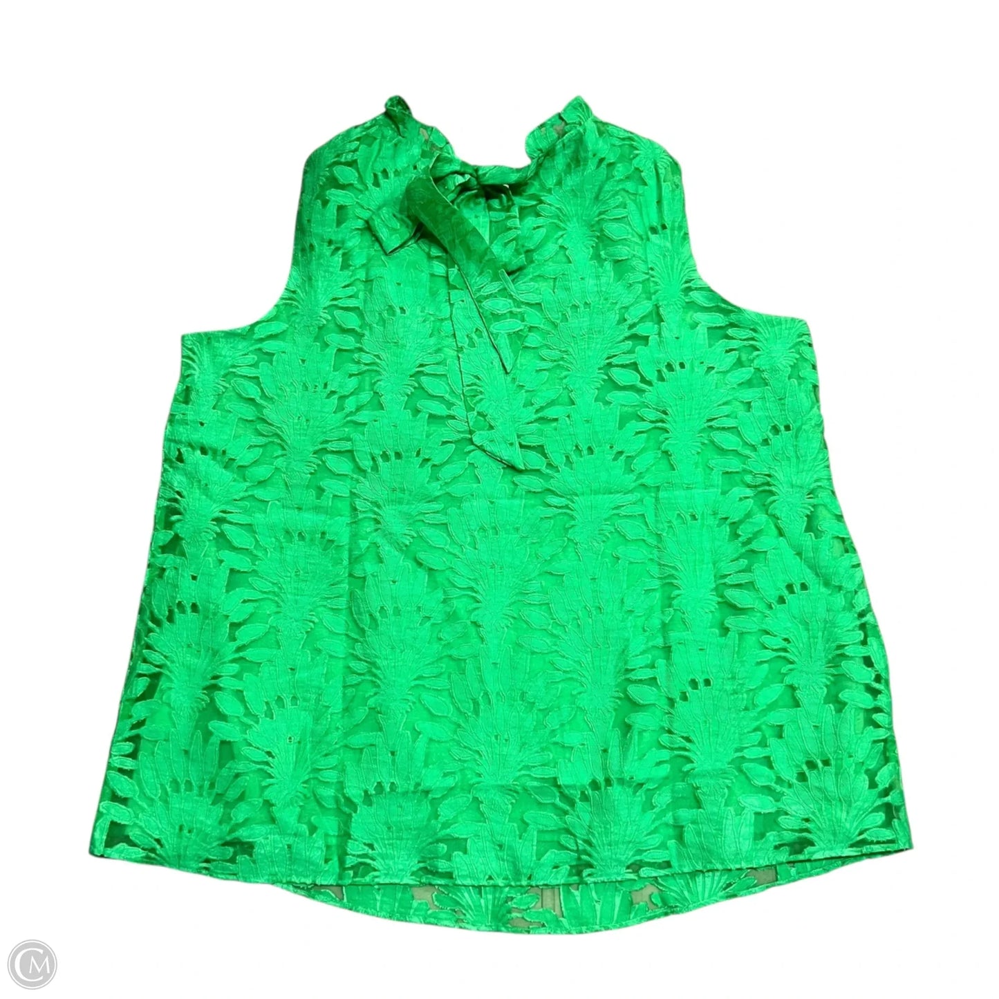 Top Sleeveless Designer By Lilly Pulitzer In Green, Size: Xl