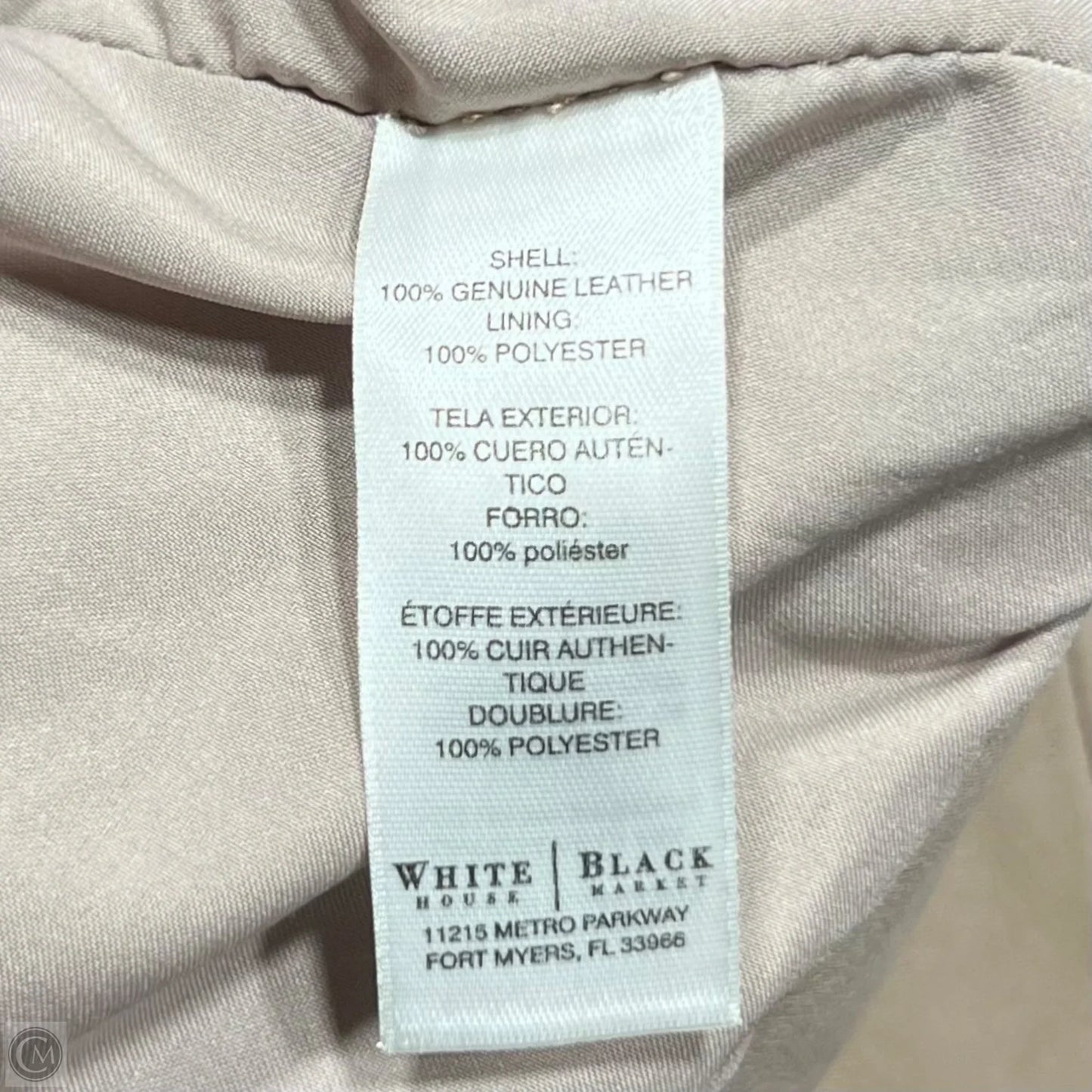 Jacket Moto By White House Black Market In Tan, Size: S