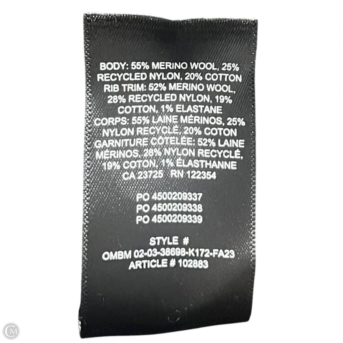 Sweatshirt Collar By Sunday Best In Black, Size: M