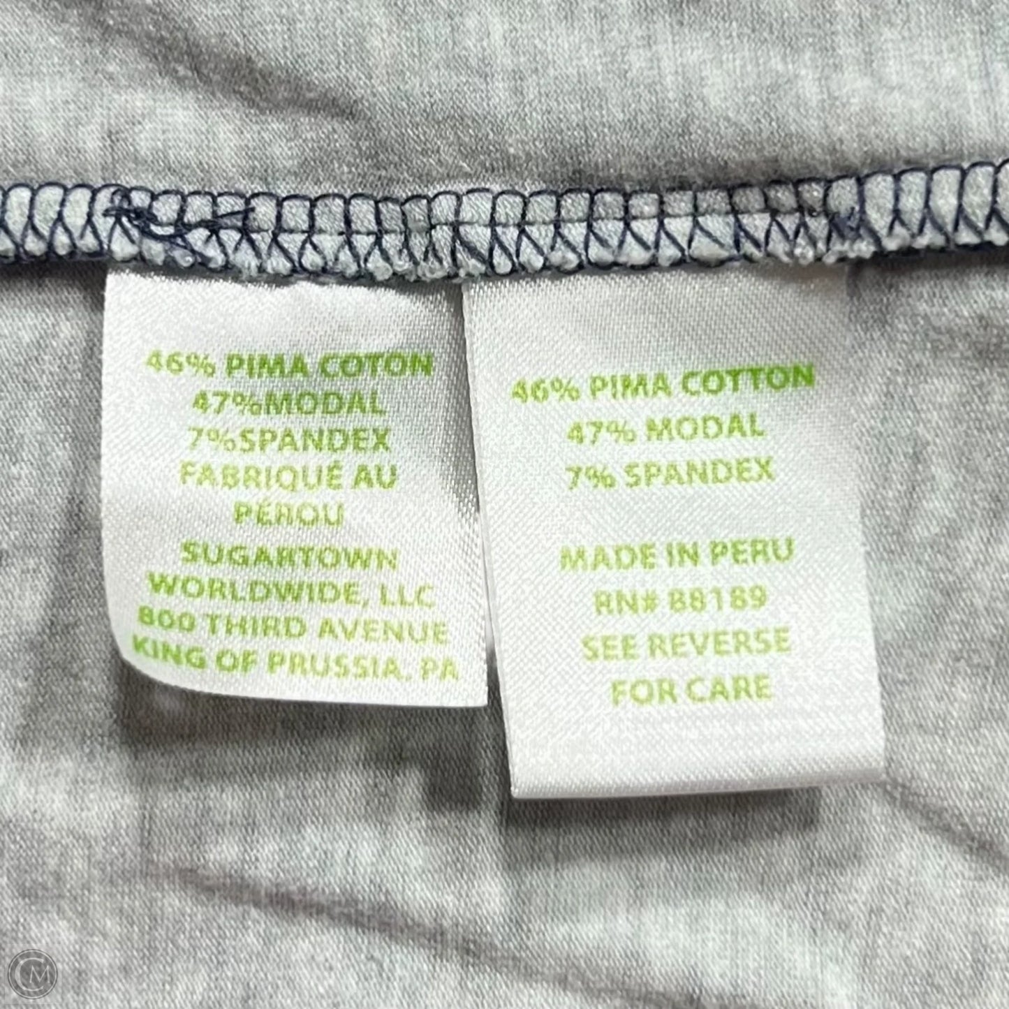 Top Long Sleeve Designer By Lilly Pulitzer In Blue & Grey, Size: M