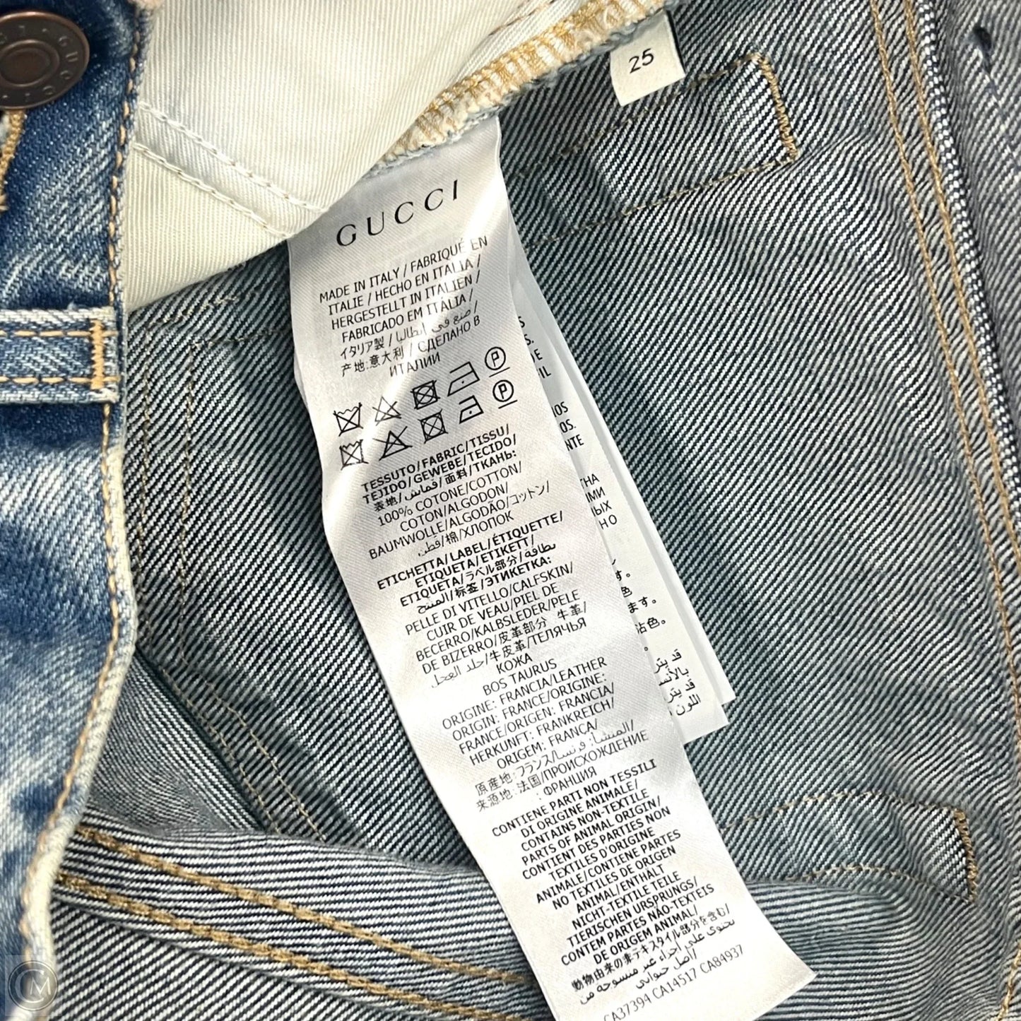 Jeans Luxury Designer By Gucci In Blue Denim, Size: 2