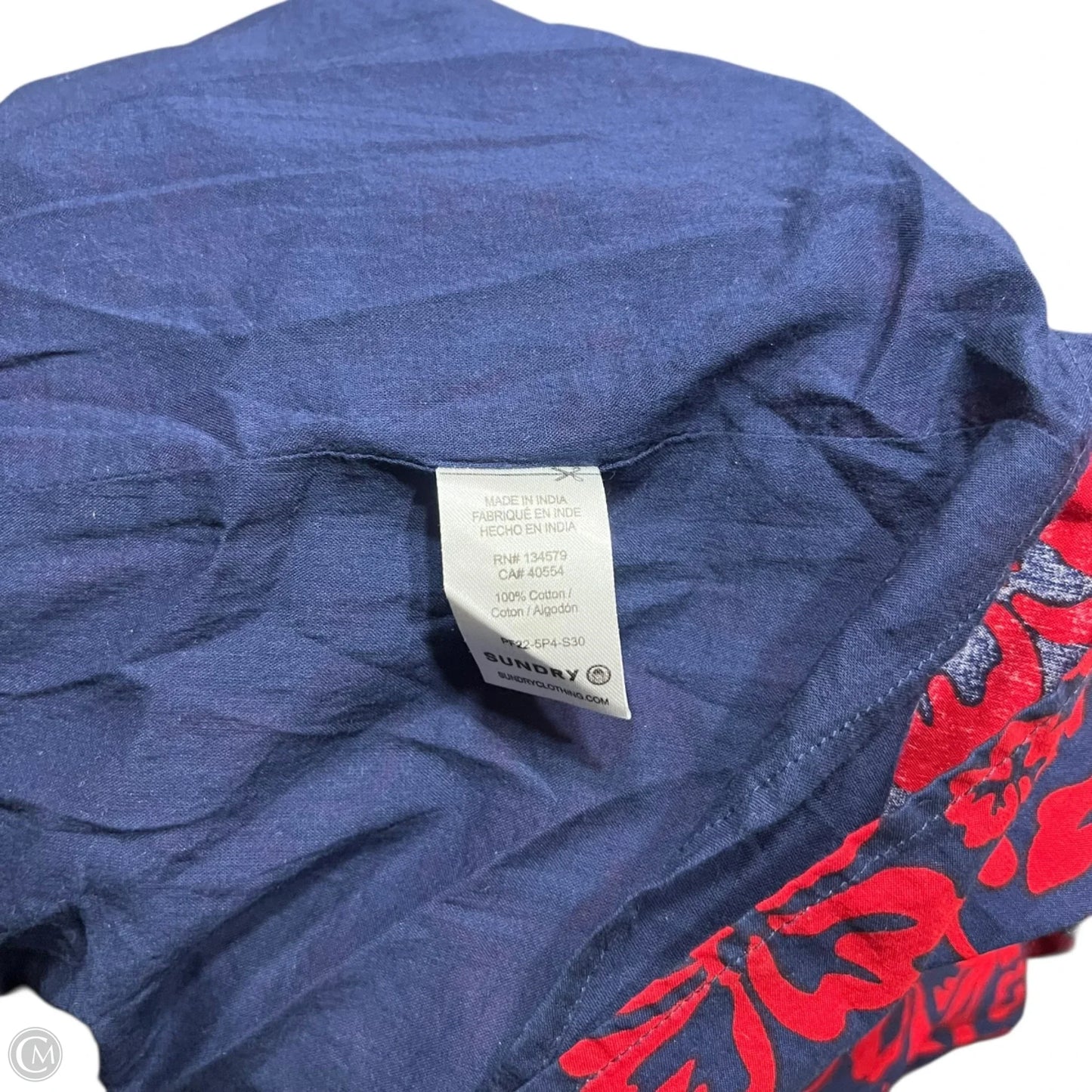 Dress Casual Maxi By Sundry In Blue & Red, Size: Xs