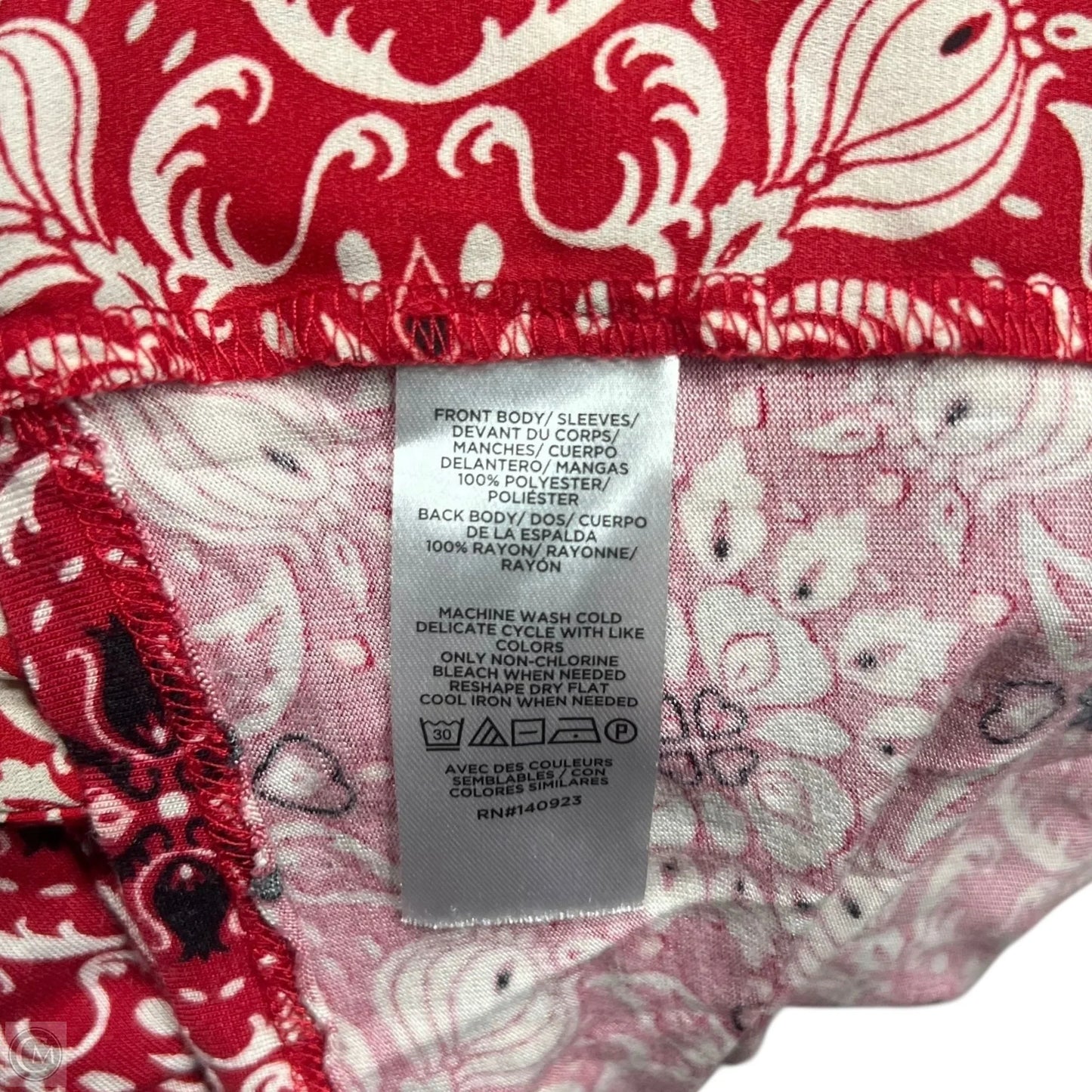 Top Long Sleeve By Loft In Black & Red, Size: Xl