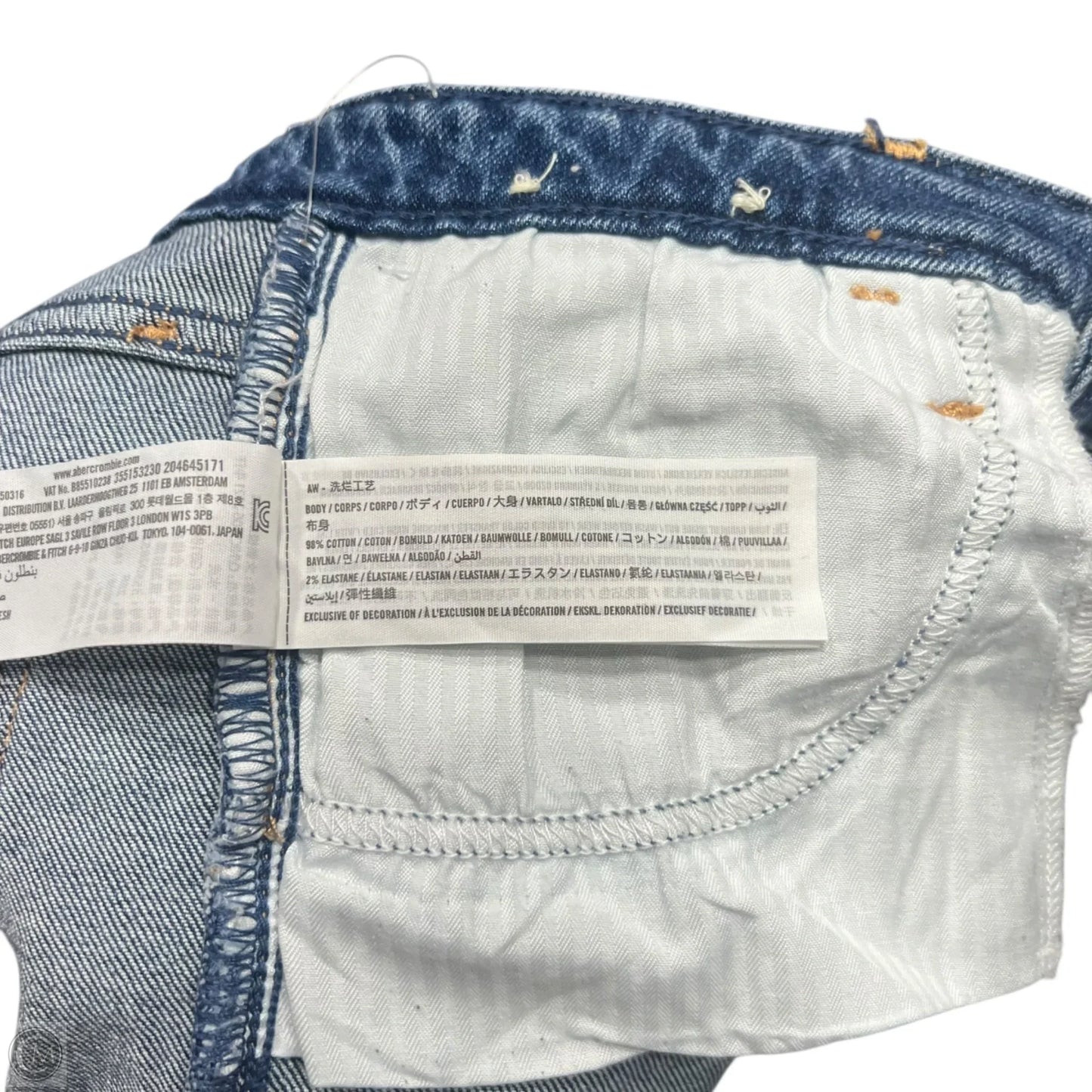 Jeans Flared By Abercrombie And Fitch In Blue Denim, Size: 6
