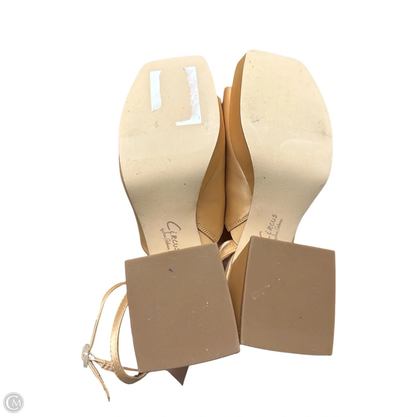 Sandals Heels Block By Circus By Sam Edelman In Tan, Size: 8.5