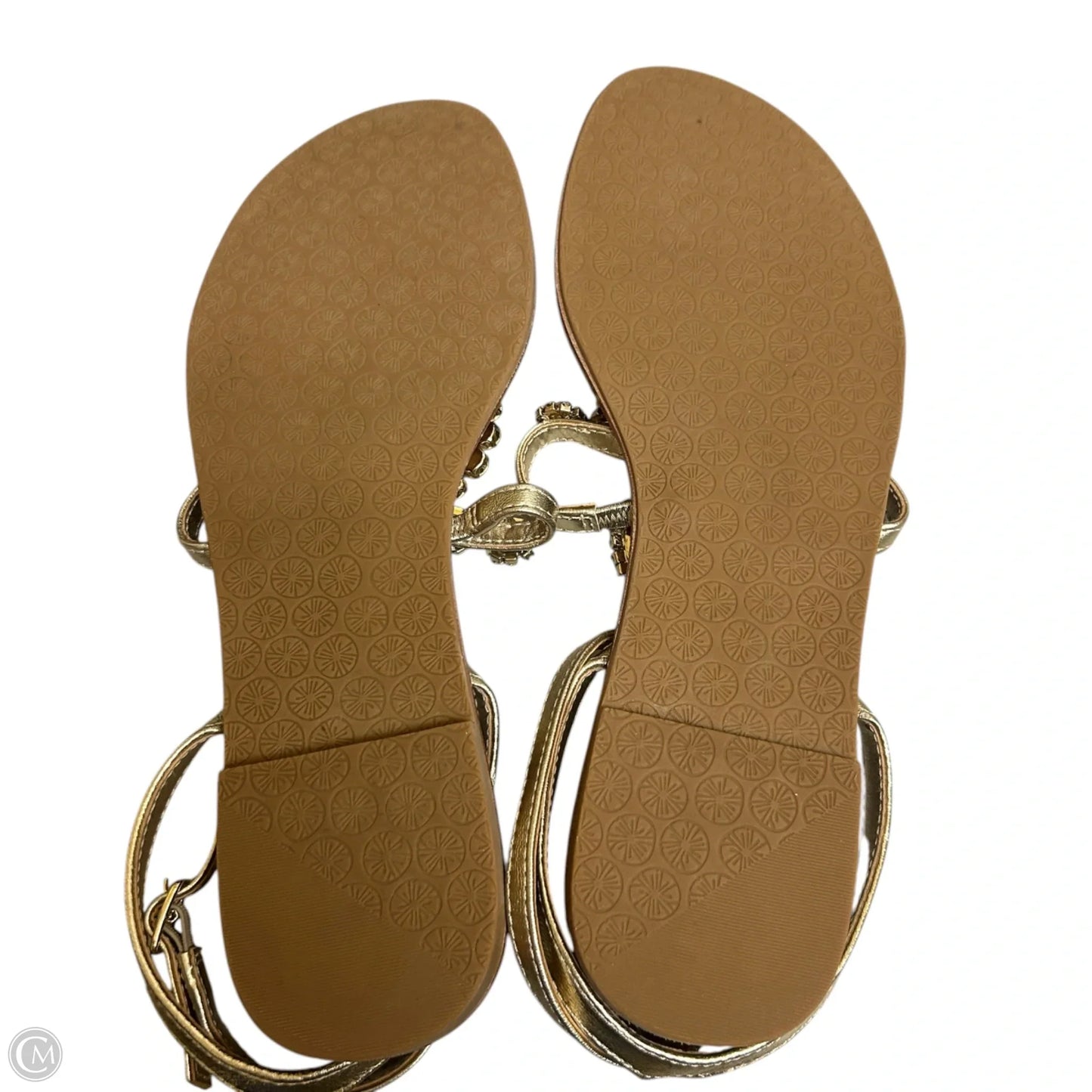 Sandals Designer By Lilly Pulitzer In Gold, Size: 9.5